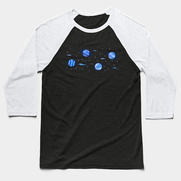 Planet You - Blue Sky Universe Casual Logo Design Baseball T-Shirt by Al-loony